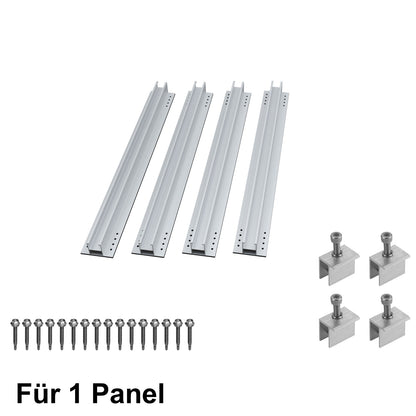 Avoltik Solar Halterung Flachdach Montageset für 1 - 4 Solarmodule von 30-40mm