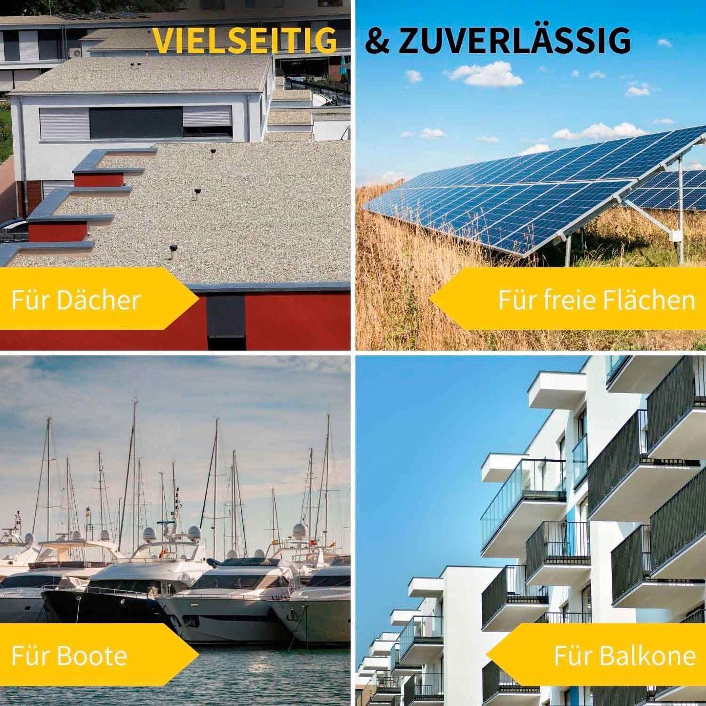 Avoltik Solar Halterung Ziegeldach Montageset für 10 Paneele 30-45mm Anwendungsbeispiele