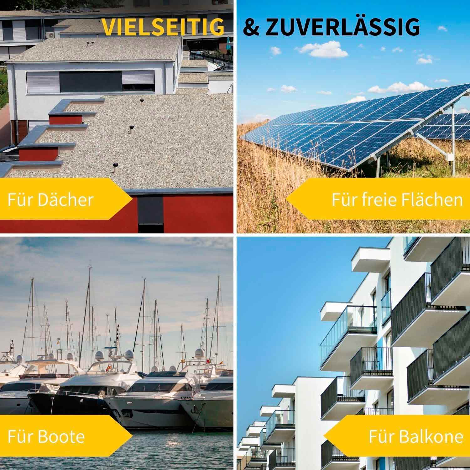 Avoltik Solar Halterung Ziegeldach Montageset für 10 Paneele 30-45mm Anwendungsbeispiele