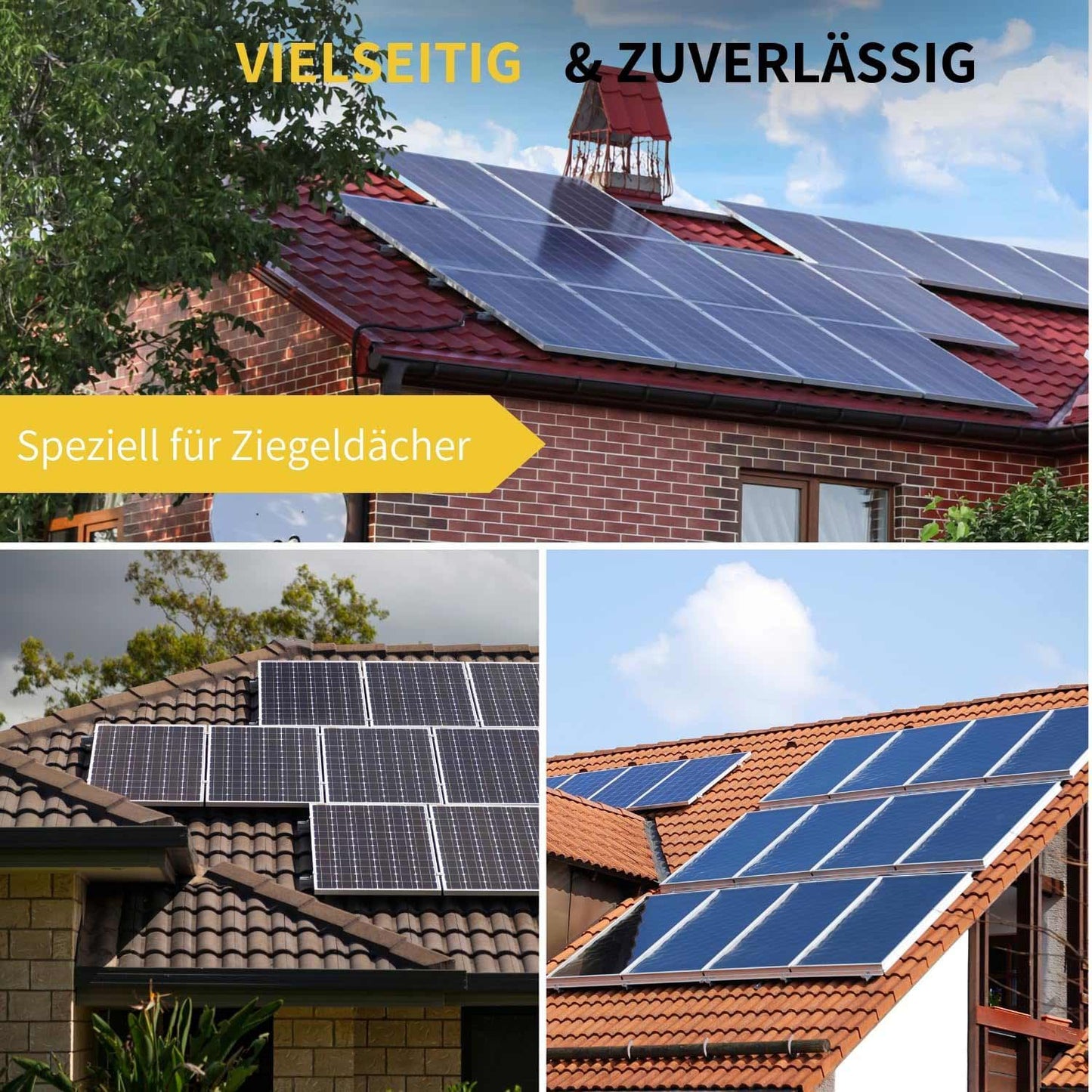 Avoltik Solar Halterung Ziegeldach-Montageset Anwendungsbeispiele