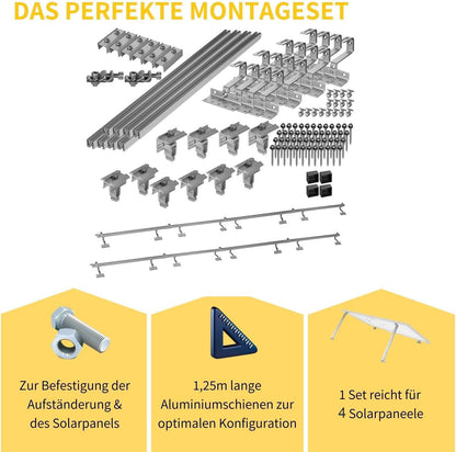 Avoltik Solar Halterung Ziegeldach Montageset für 4 Paneele Produkthinweise