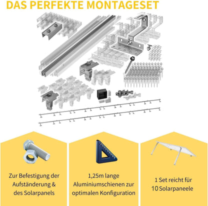 Avoltik Solar Halterung Ziegeldach PV für 10 Paneele 30-45mm Produkthinweis