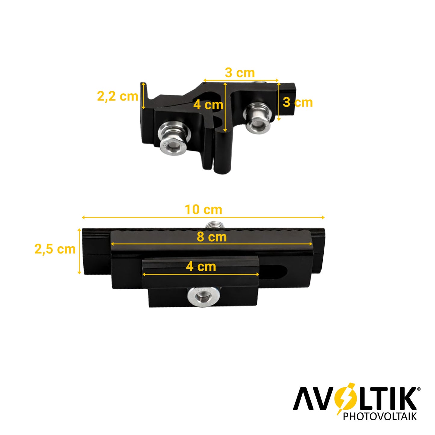 Avoltik Solarhalterung für Doppelstabmattenzaun | PV Halterung für Gartenzaun I für Module 30-35 mm Abmessungen