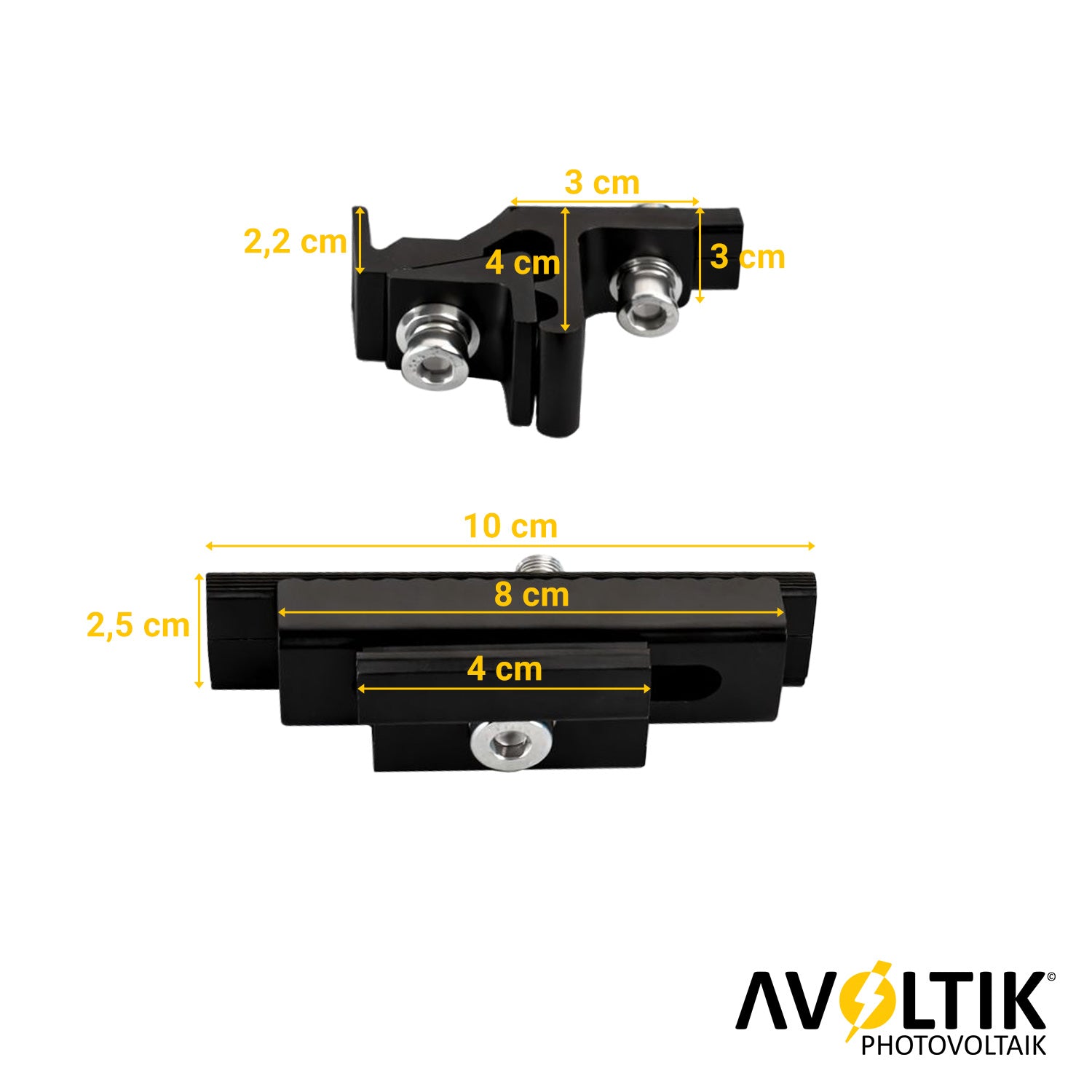 Avoltik Solarhalterung für Doppelstabmattenzaun | PV Halterung für Gartenzaun I für Module 30-35 mm Abmessungen