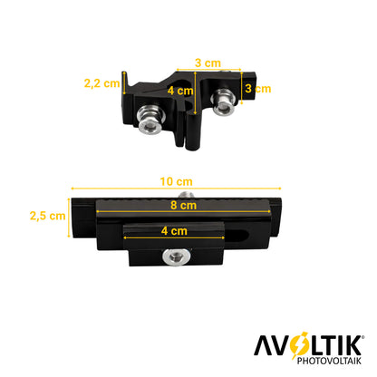 Avoltik Solarhalterung für Doppelstabmattenzaun | PV Halterung für Gartenzaun I für Module 30-35 mm Abmessungen