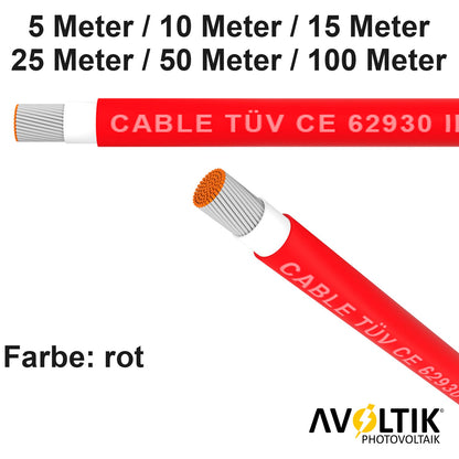 Avoltik Solarkabel 6mm² in Rot Details