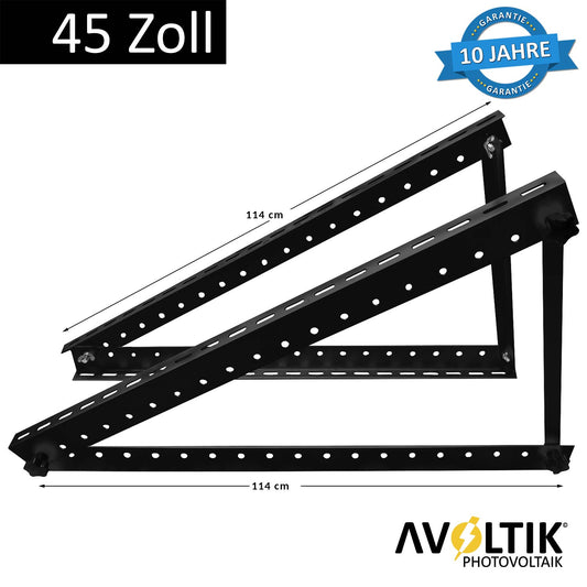 Avoltik Solarpanel-Aufsteller 45 Zoll 114 cm Schwarz Produktbild