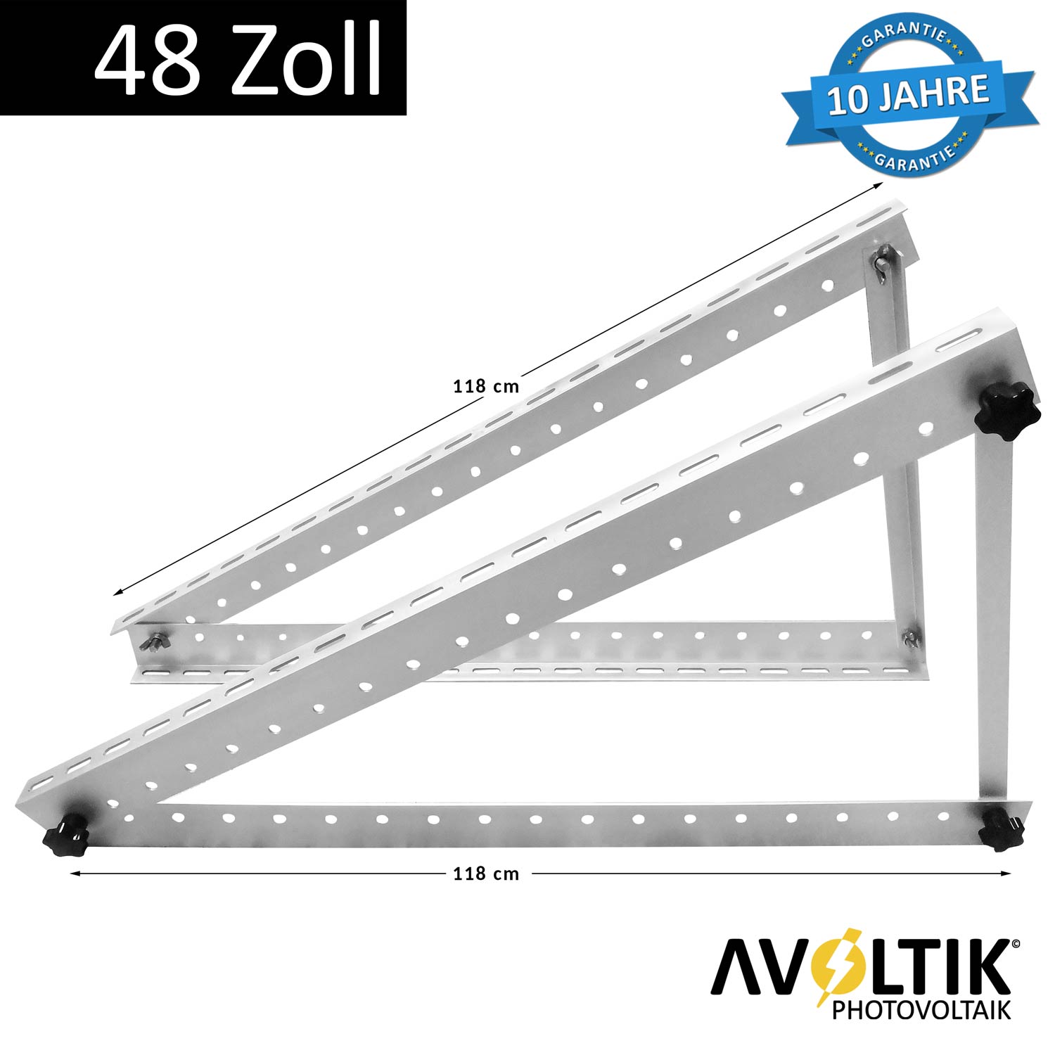 Avoltik Solarpanel-Aufsteller 48 Zoll 118 cm Produktbild