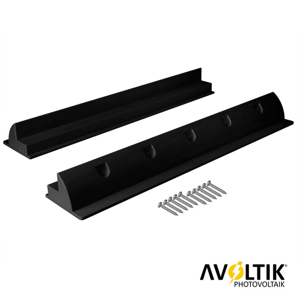 Avoltik Solarpanel ABS Halterung 55cm spoiler Solar Befestigung Montage für Wohnmobil in schwarz