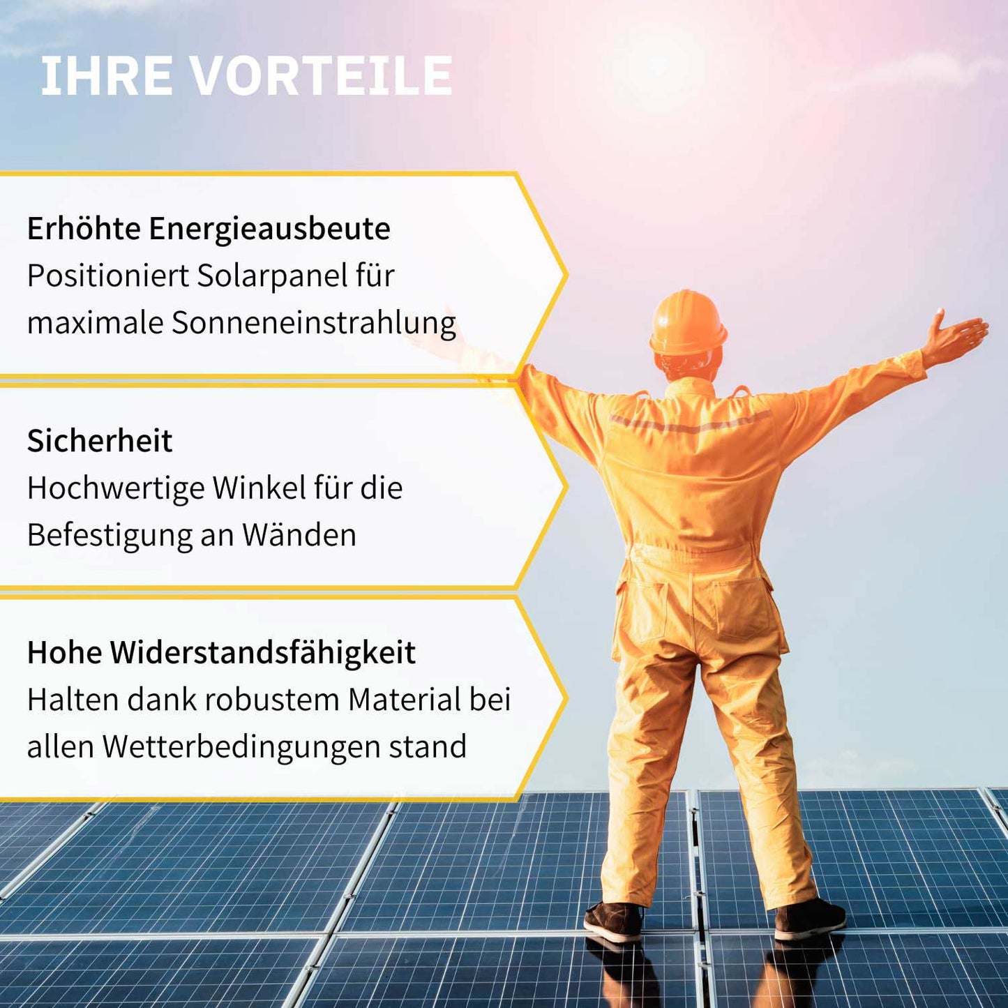 Avoltik Solarpanel Halterung Z-Winkel ( 4 Stück) Silber oder Schwarz Vorteile