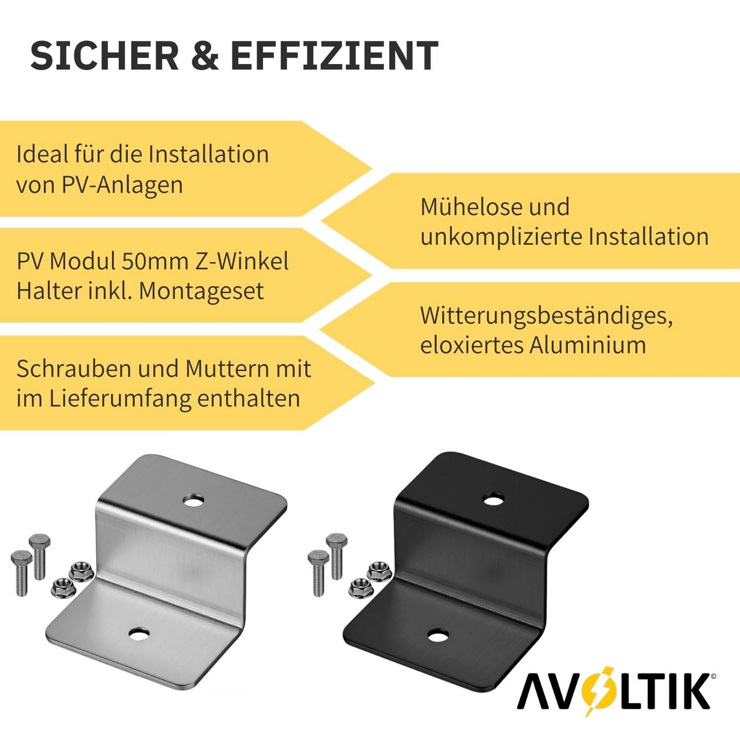 Avoltik Solarpanel Halterung Z-Winkel Vorteile