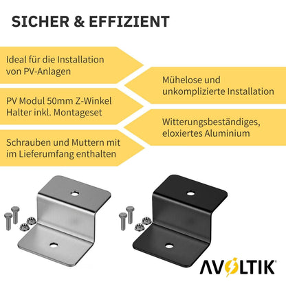 Avoltik Solarpanel Halterung Z-Winkel Vorteile