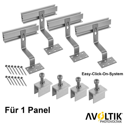 Avoltik Solarpanel Ziegeldach Befestigung Set für 1 Panel