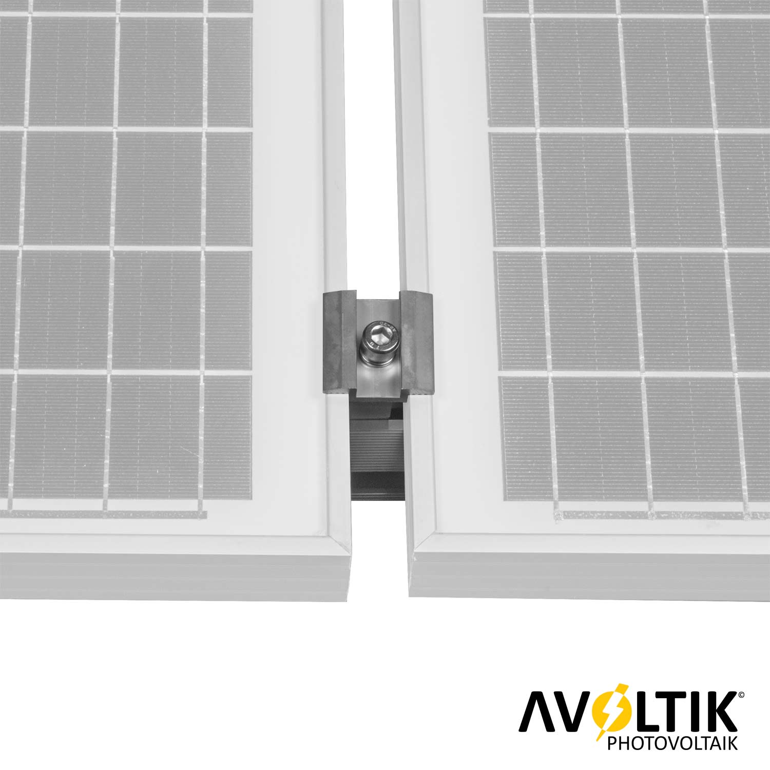 Avoltik Solarpanel Ziegeldach Befestigung für Paneele von 30-40mm Details Montage Mittelklemme