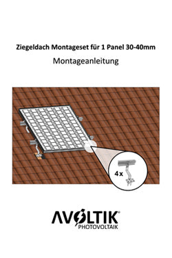 Ziegeldach Montageset 1 Panel 55577701 Montageanleitung