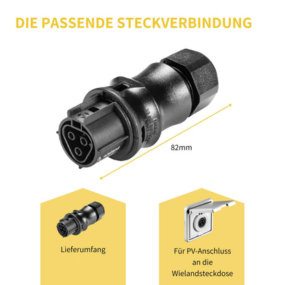 Wieland Steckverbinder Buchse 3-polig // 96.031.4053.1 // RST20I3S B1 ZR1 SW Details Lieferumfang