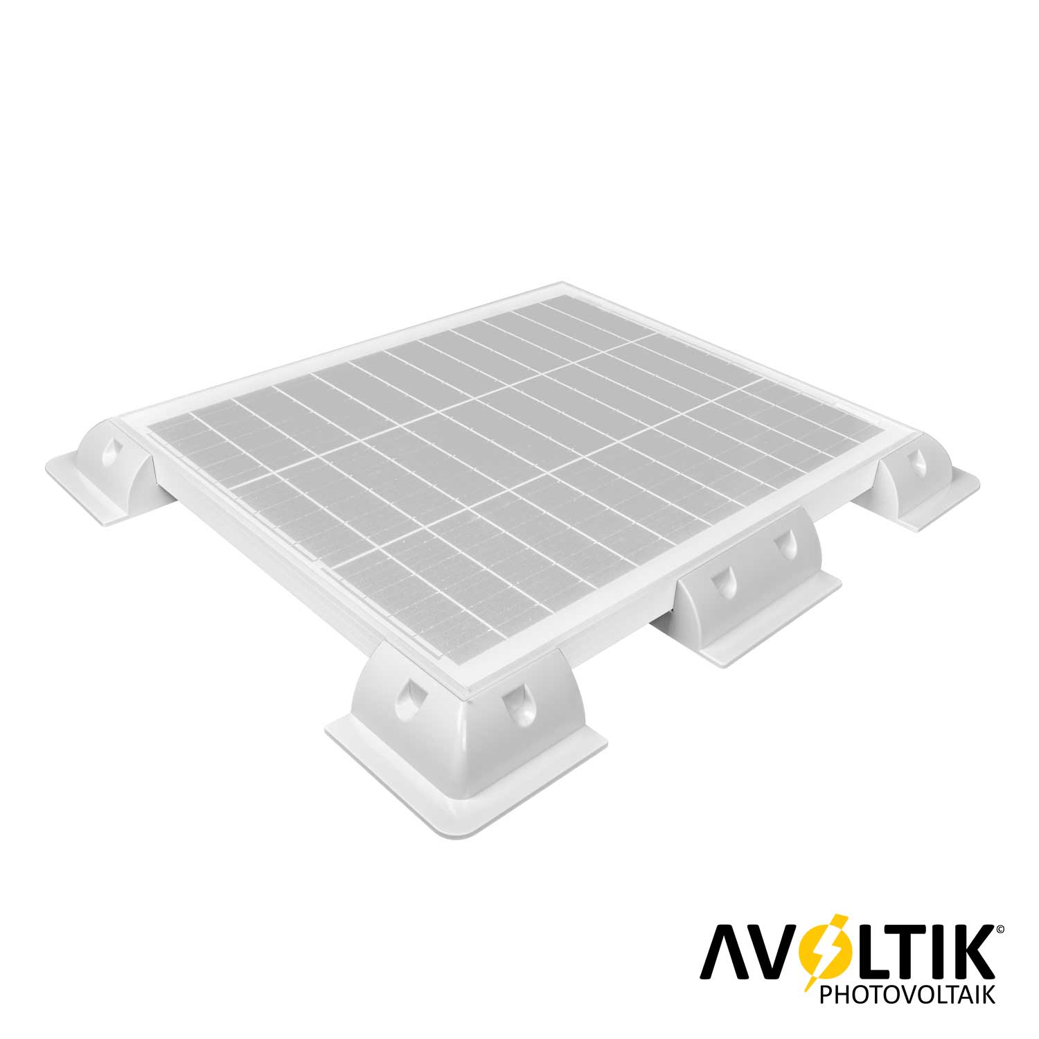 Avoltik 7er Set ABS Solarmodul Eck Halterung mit Kabelführungsdose Anwendungsbeispiel