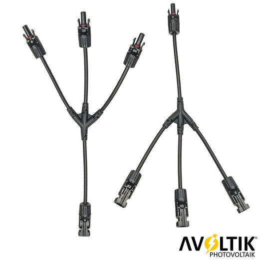 Avoltik 1 Paar MC4 dreifach Y-Kabel