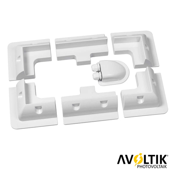 Avoltik 7er Set ABS Solarmodul Eck Halterung verstellbar Dach Befestigung Montage