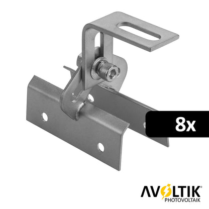 Avoltik Dachhaken Trapezblech / Schienenbefestigung Edelstahl 8 Stück