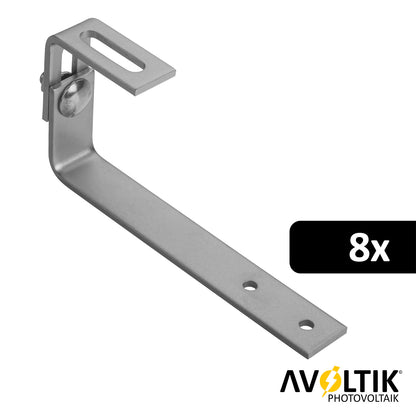 Avoltik Dachhaken für Schiefer Schindel Dächer verstellbar 8 Stück