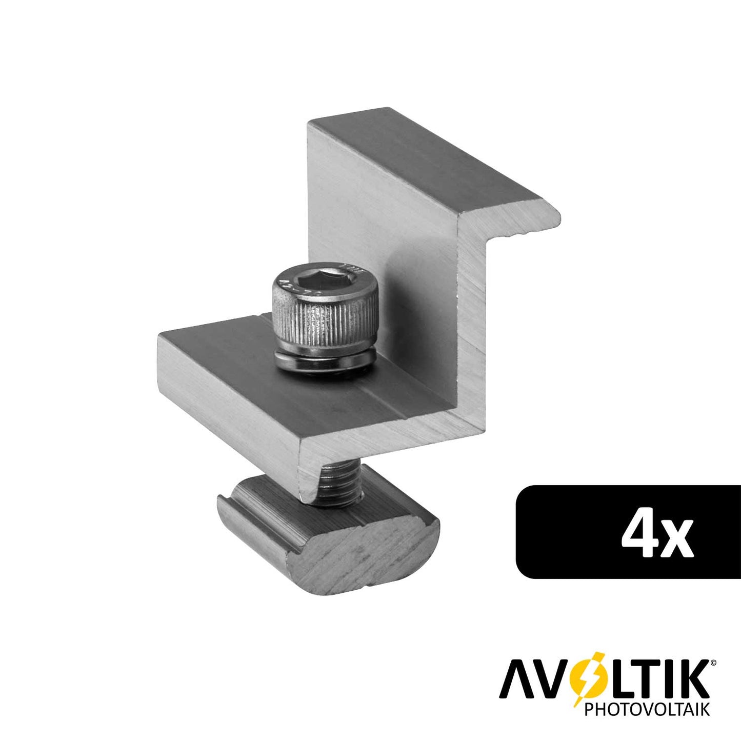 Avoltik Endklemme 30mm Silber 4 Stück