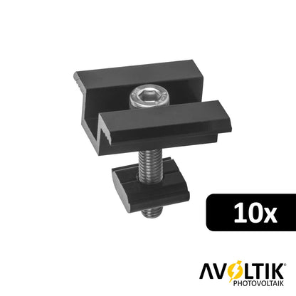 Avoltik Mittelklemme 30mm Schwarz 10 Stück