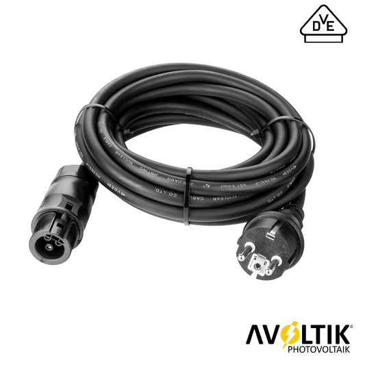 Avoltik BC01 auf Schuko Anschlusskabel für PV-Anlage Produktbild