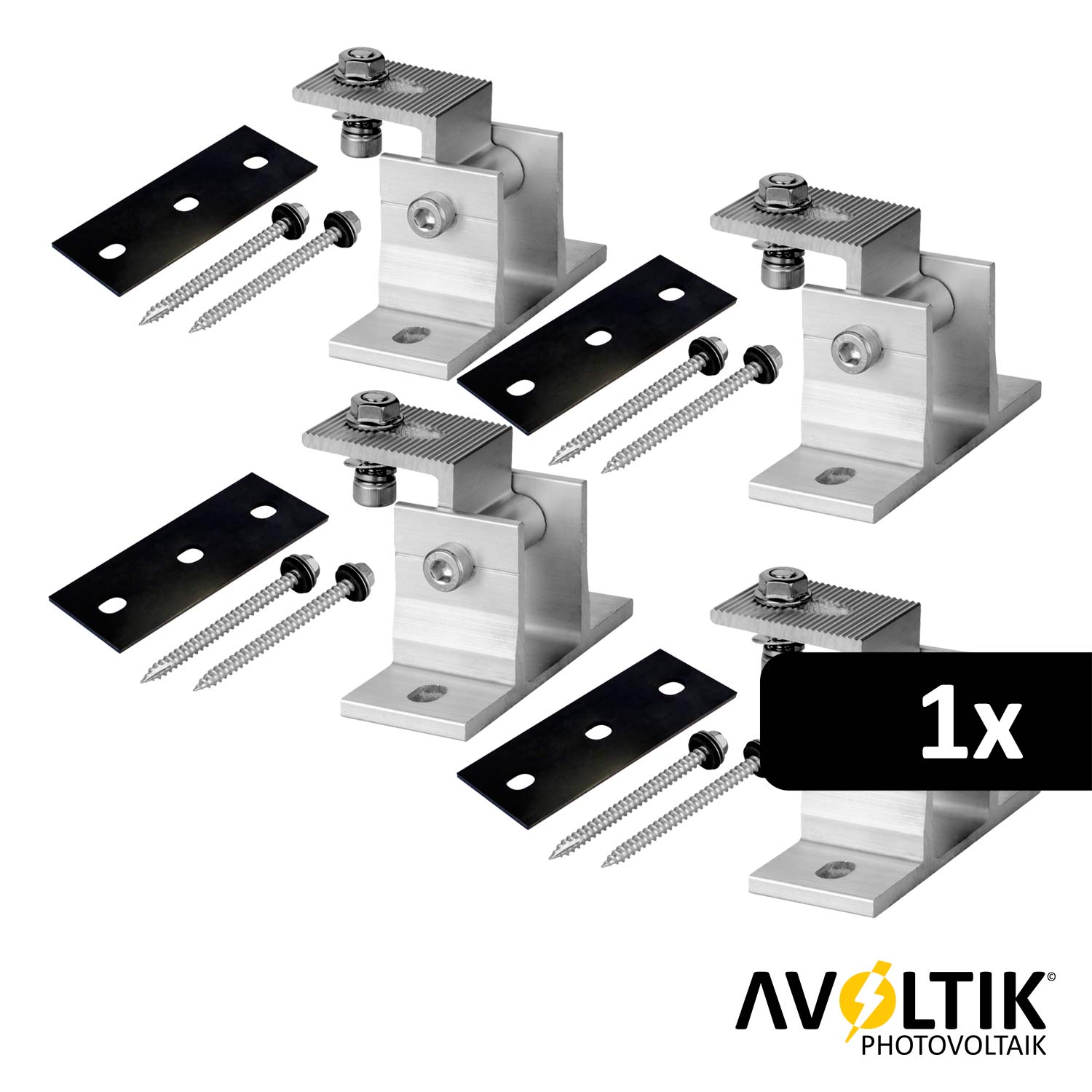 PV-Aufständerung mit Winkel von Avoltik 4 Stück Set