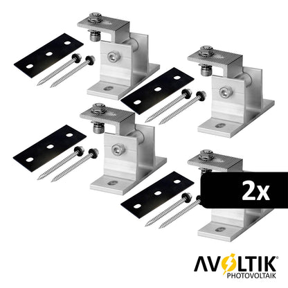 PV-Aufständerung mit Winkel von Avoltik 8 Stück Set